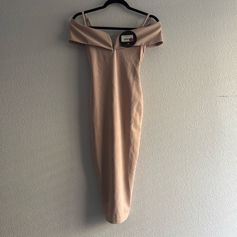 Nookie Pretty Woman Cream Midi Dress  Size XS